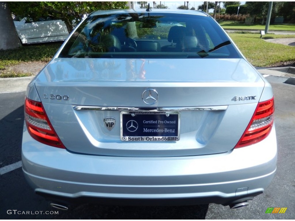 2013 C 300 4Matic Luxury - Diamond Silver Metallic / Black photo #6