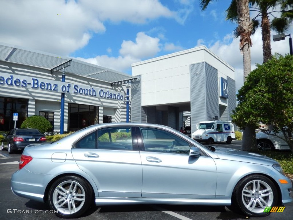 2013 C 300 4Matic Luxury - Diamond Silver Metallic / Black photo #8