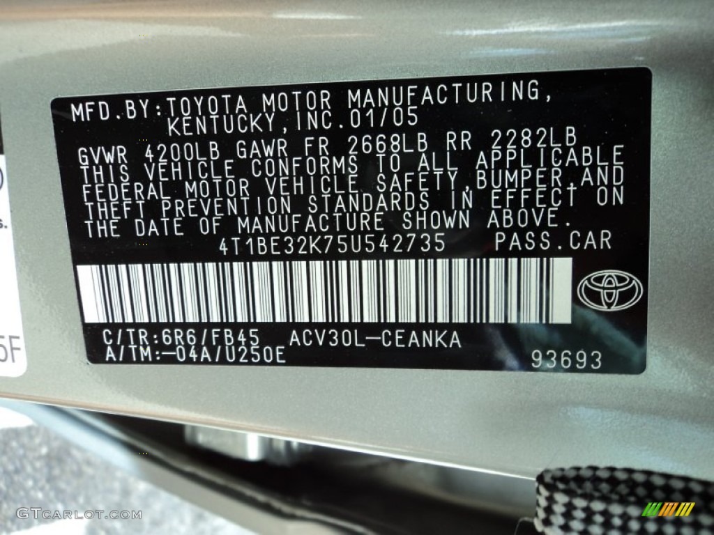 2005 Camry LE - Mineral Green Opalescent / Gray photo #20
