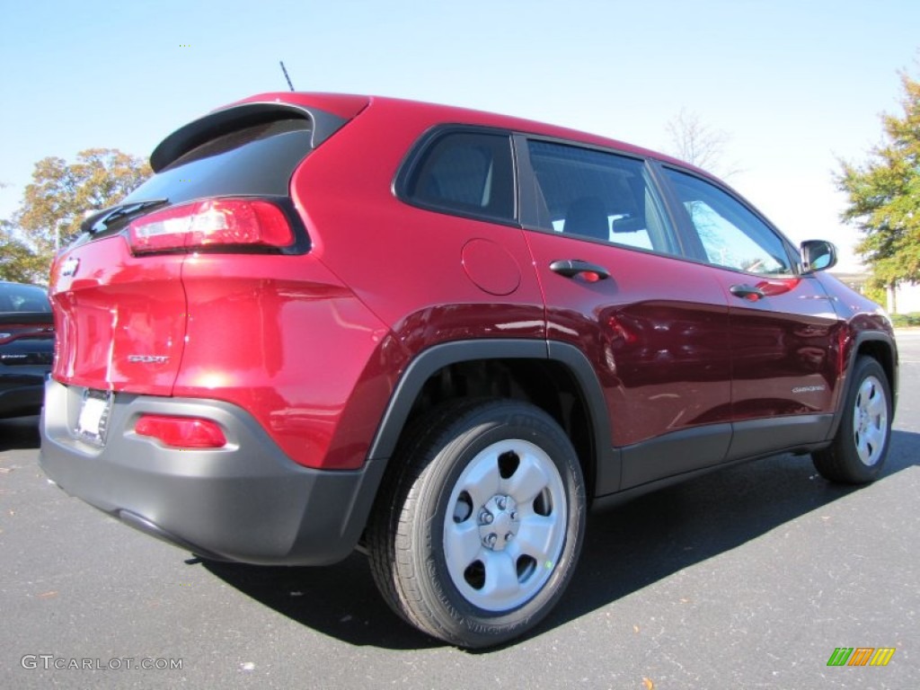 Deep Cherry Red Crystal Pearl 2014 Jeep Cherokee Sport Exterior Photo #87743334
