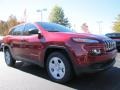 Deep Cherry Red Crystal Pearl 2014 Jeep Cherokee Sport Exterior