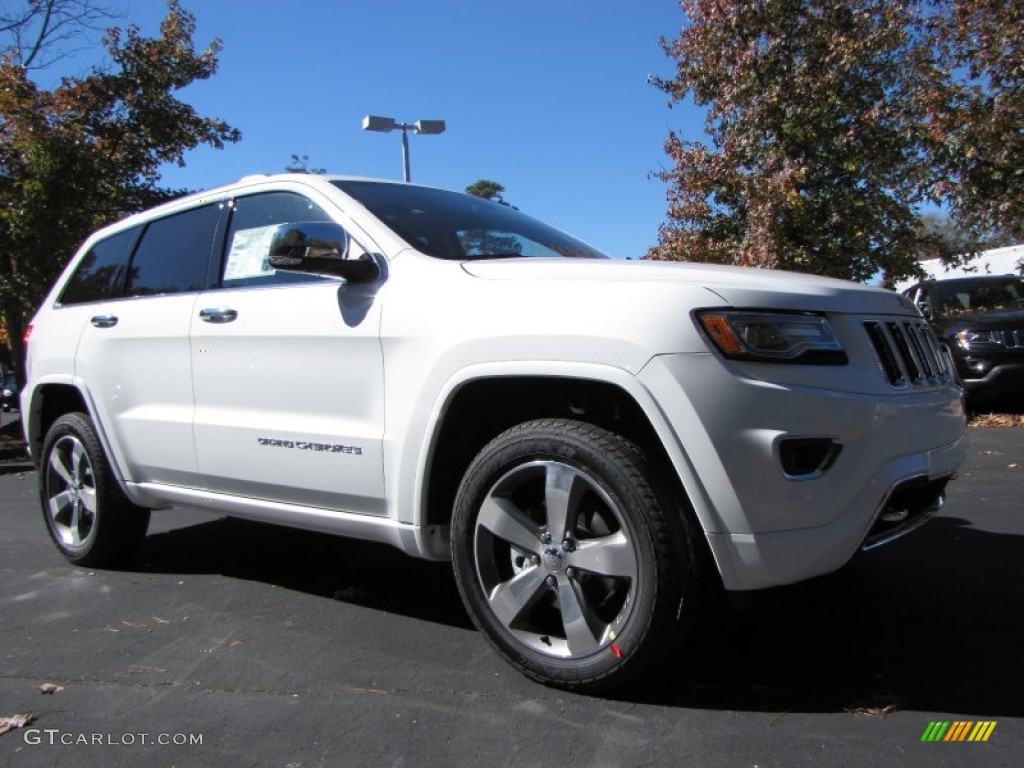 2014 Grand Cherokee Overland - Bright White / Overland Nepal Jeep Brown Light Frost photo #4