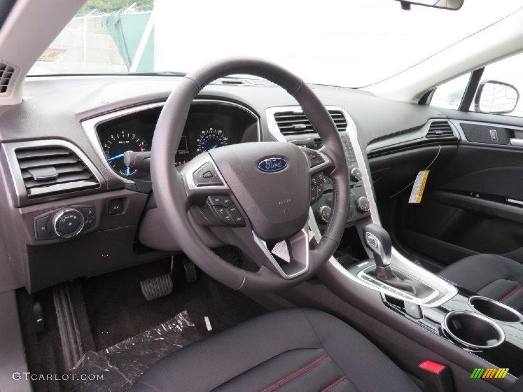Charcoal Black Interior 2014 Ford Fusion SE EcoBoost Photo #87745107