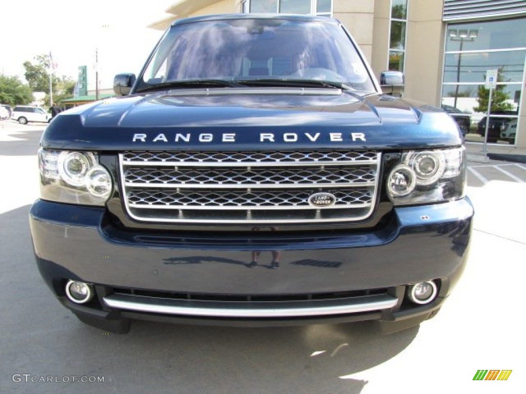 2012 Range Rover Supercharged - Buckingham Blue Metallic / Sand photo #6