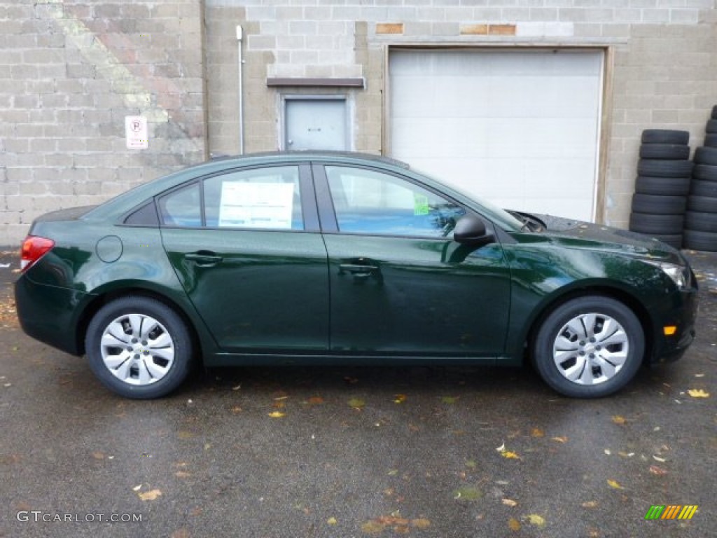 2014 Cruze LS - Rainforest Green Metallic / Jet Black/Medium Titanium photo #2