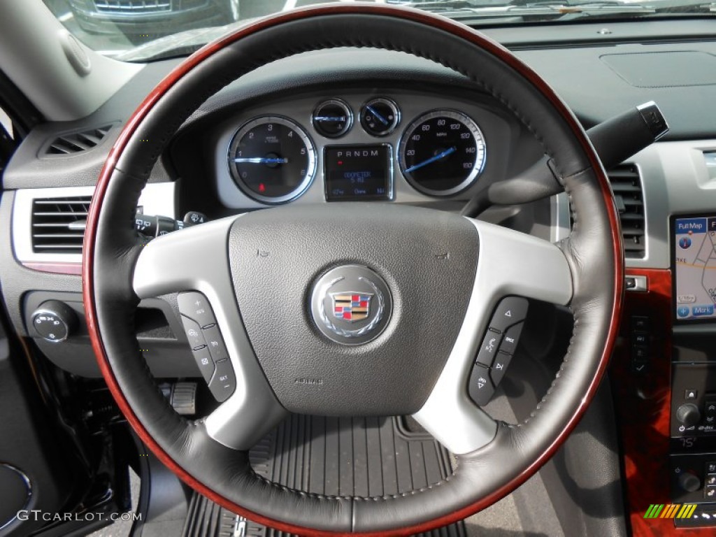 2014 Cadillac Escalade ESV Luxury AWD Ebony/Ebony Steering Wheel Photo #87751245