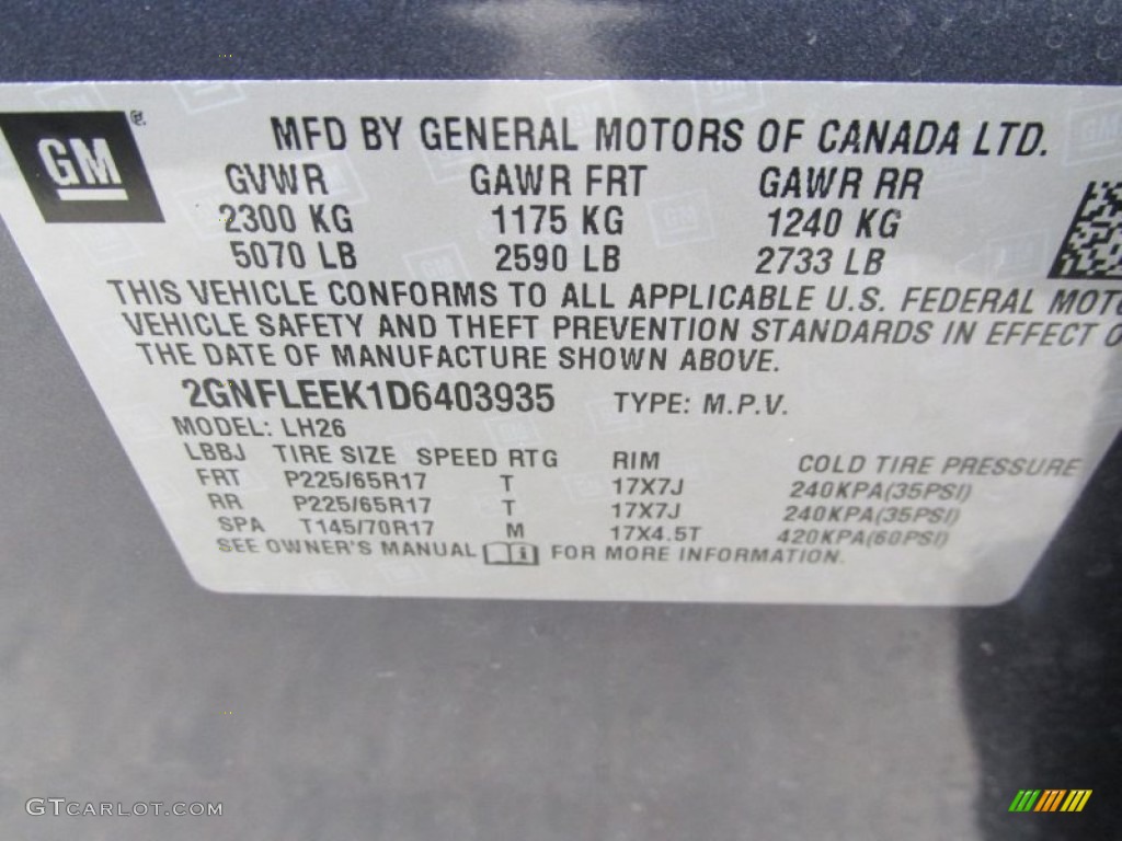 2013 Equinox LT AWD - Atlantis Blue Metallic / Jet Black photo #19