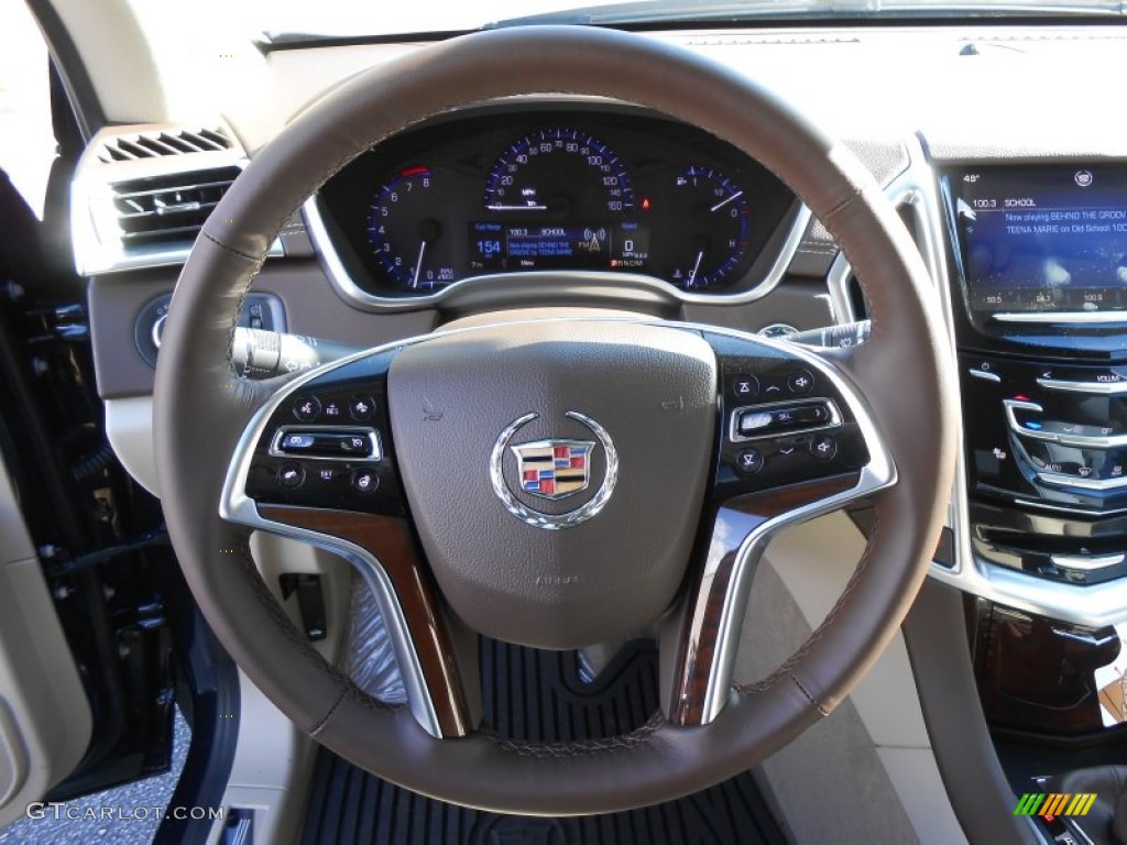 2014 Cadillac SRX Performance Shale/Brownstone Steering Wheel Photo #87752187