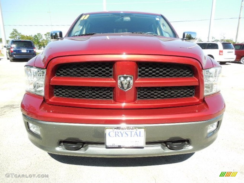 2011 Ram 1500 SLT Crew Cab - Deep Cherry Red Crystal Pearl / Dark Slate Gray/Medium Graystone photo #13