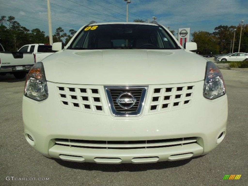 2008 Rogue SL AWD - Phantom White Pearl / Gray photo #14