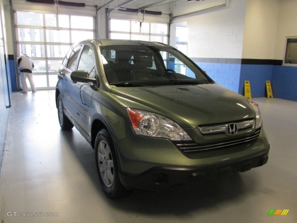 2009 CR-V EX-L 4WD - Green Tea Metallic / Ivory photo #5