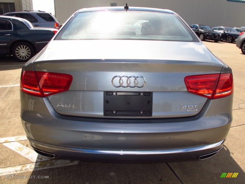 2014 A8 L 4.0T quattro - Quartz Gray Metallic / Black photo #3