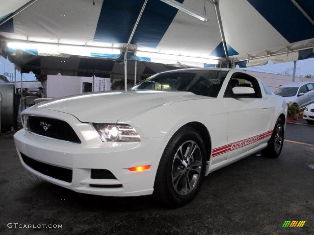 Performance White 2013 Ford Mustang V6 Premium Coupe Exterior Photo #87757623