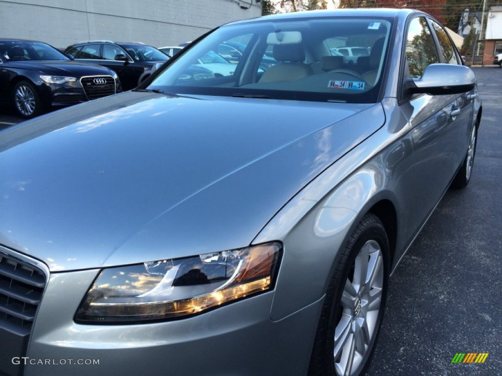 2010 A4 2.0T quattro Sedan - Quartz Gray Metallic / Light Gray photo #3