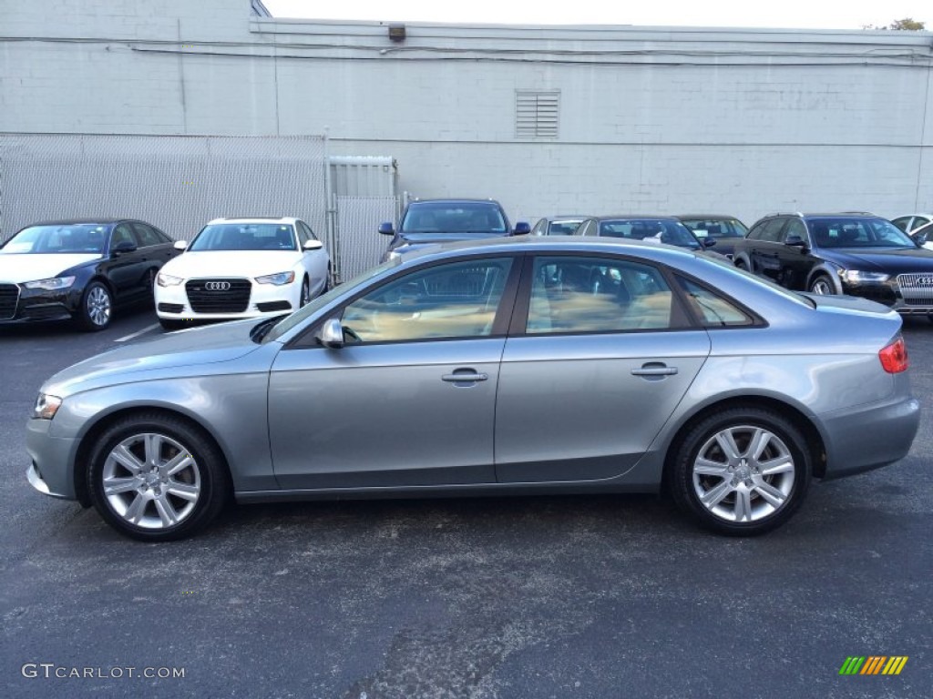 2010 A4 2.0T quattro Sedan - Quartz Gray Metallic / Light Gray photo #4