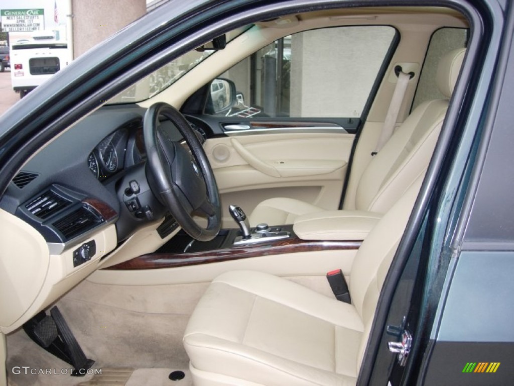2007 X5 3.0si - Deep Green Metallic / Sand Beige photo #6