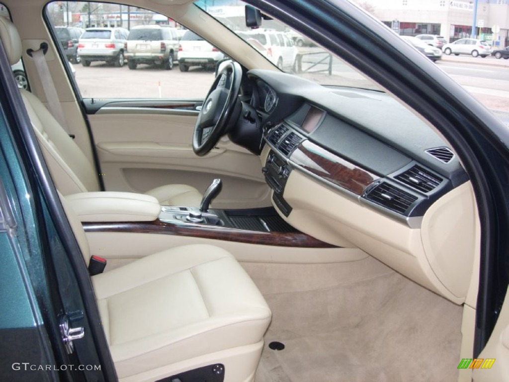 2007 X5 3.0si - Deep Green Metallic / Sand Beige photo #9