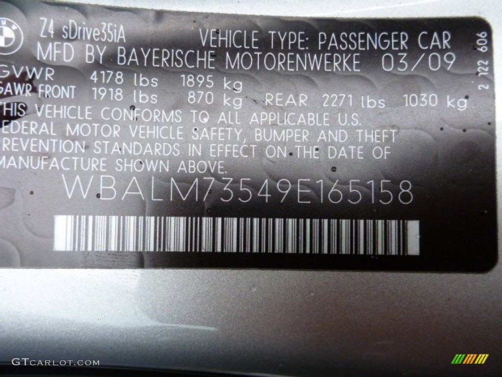 2009 Z4 sDrive35i Roadster - Titanium Silver Metallic / Black photo #20