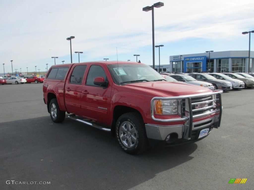 2010 Sierra 1500 SLT Crew Cab 4x4 - Fire Red / Ebony photo #1