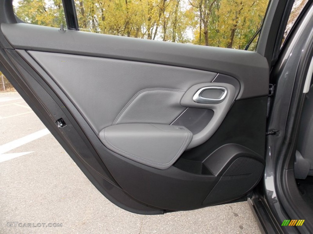 2010 Saab 9-5 Aero Sedan XWD Dark Pewter Door Panel Photo #87765338