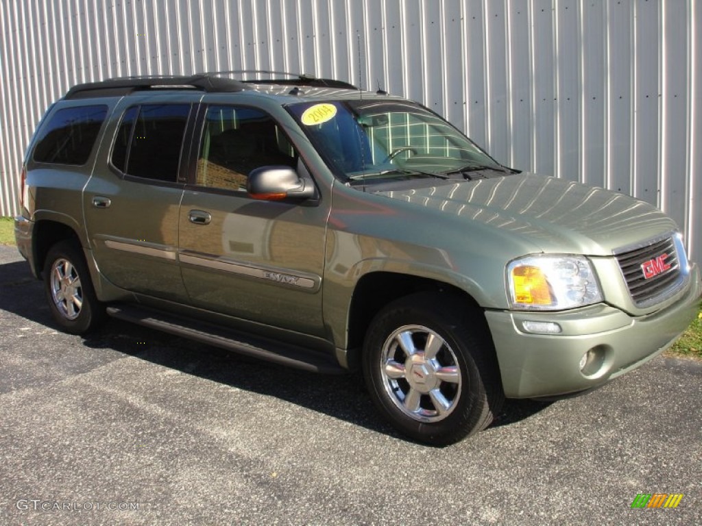 2004 Envoy XL SLT 4x4 - Silver Green Metallic / Medium Pewter photo #1