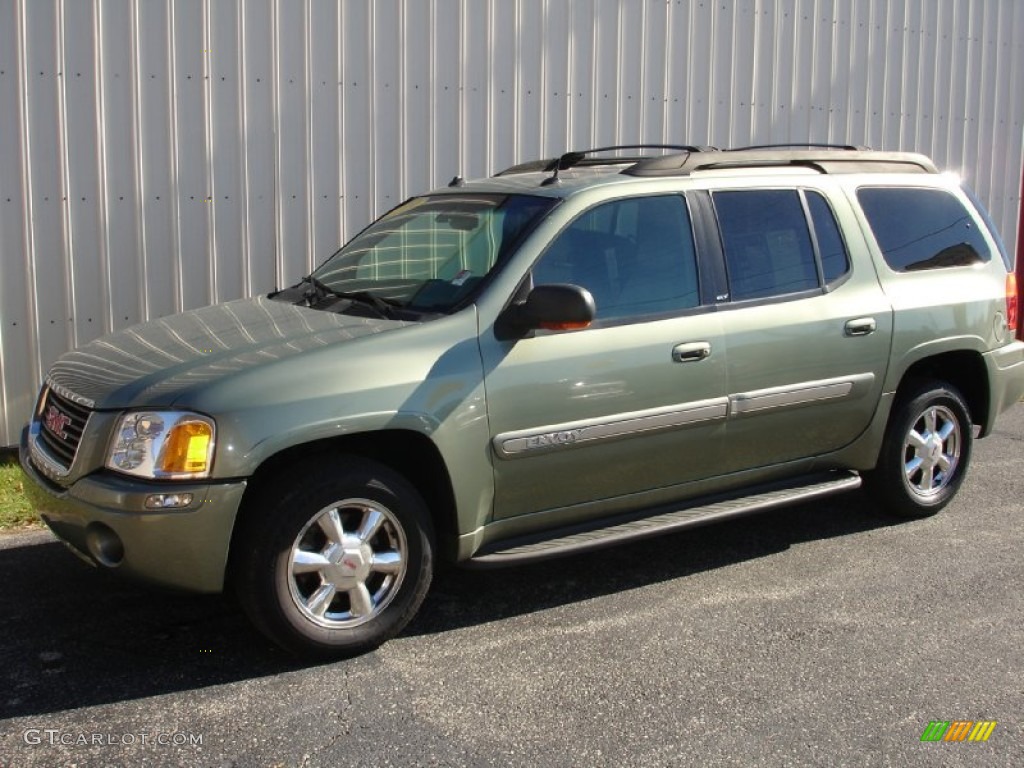 2004 Envoy XL SLT 4x4 - Silver Green Metallic / Medium Pewter photo #2