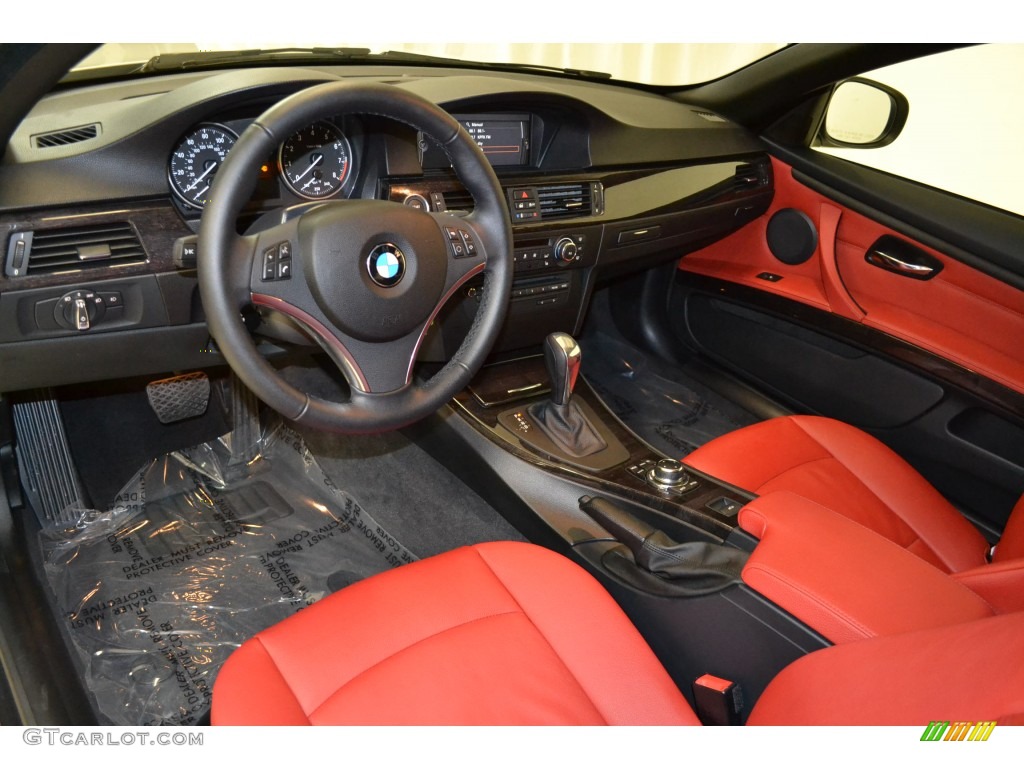 Coral Red/Black Interior 2013 BMW 3 Series 328i Convertible Photo #87766523