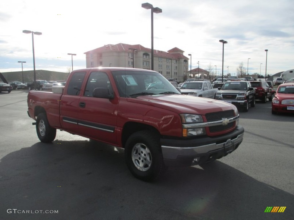 2004 Silverado 1500 Z71 Extended Cab 4x4 - Victory Red / Dark Charcoal photo #1