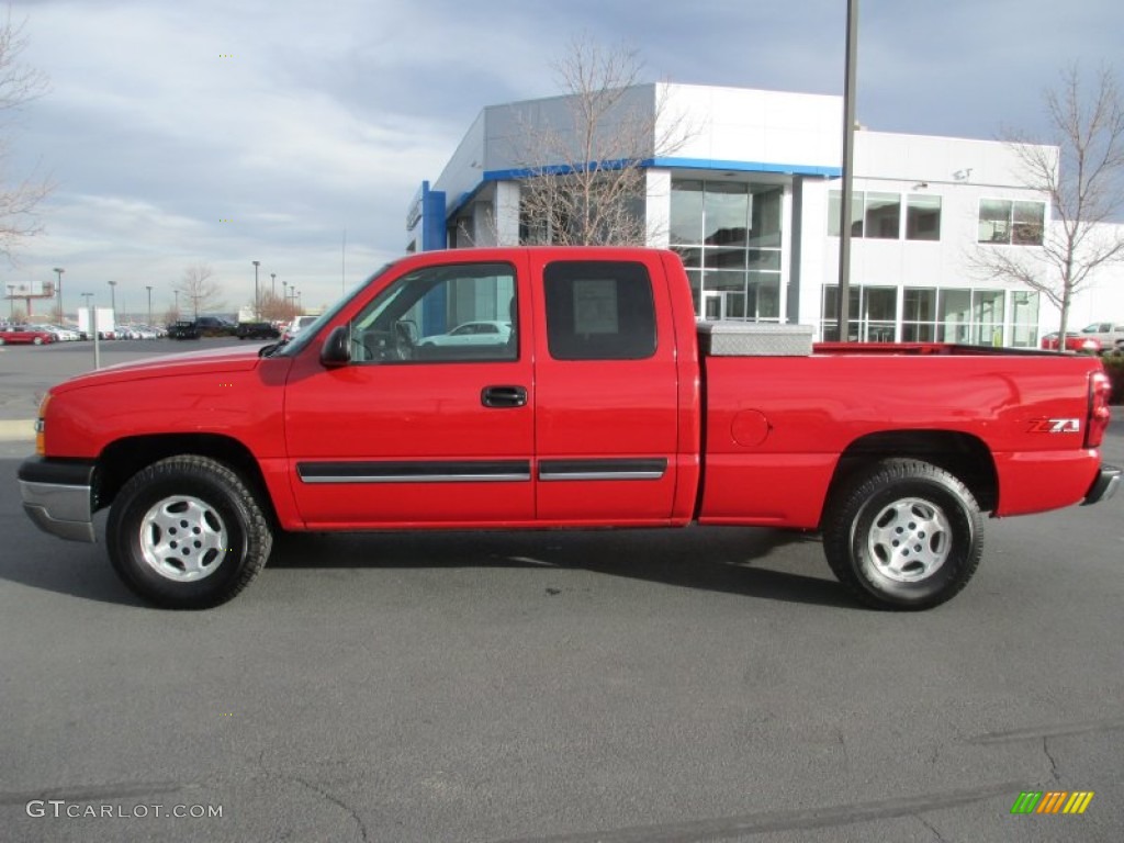 2004 Silverado 1500 Z71 Extended Cab 4x4 - Victory Red / Dark Charcoal photo #3