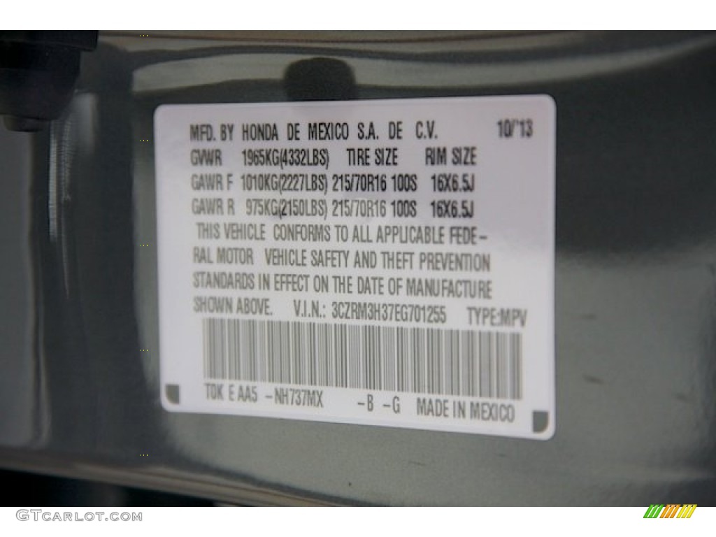 2014 CR-V LX - Polished Metal Metallic / Gray photo #21
