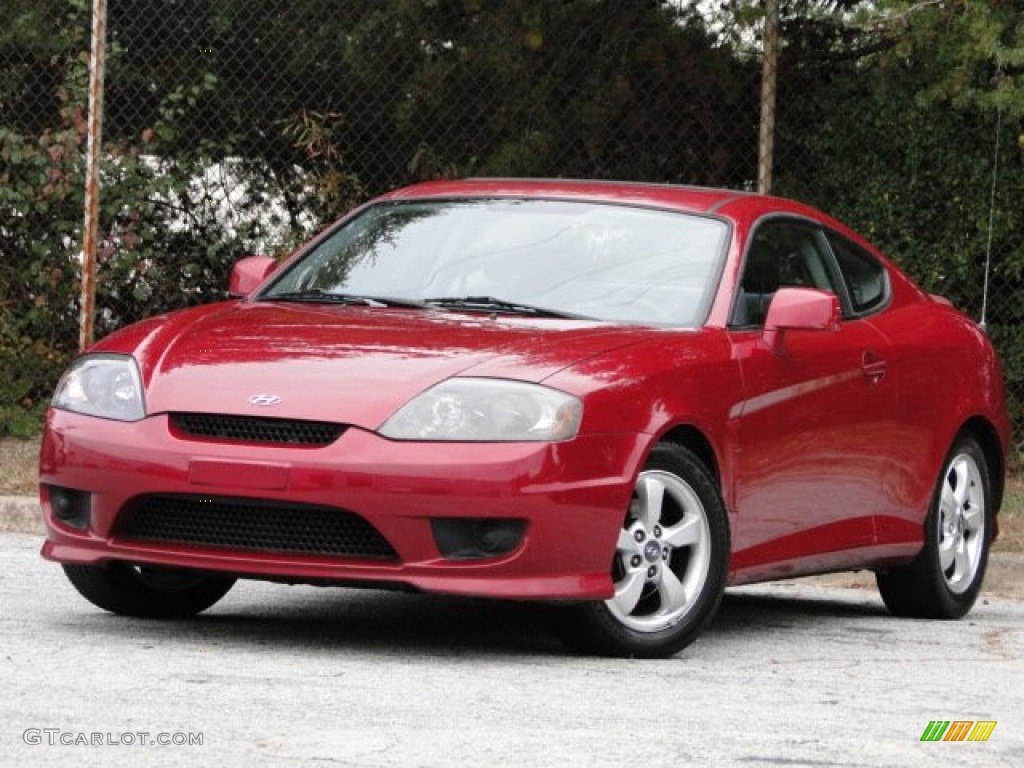 2005 Tiburon GS - Electric Red / Black photo #1