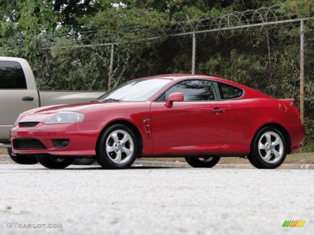 2005 Tiburon GS - Electric Red / Black photo #7