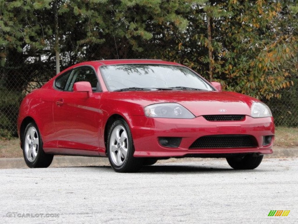 2005 Tiburon GS - Electric Red / Black photo #16