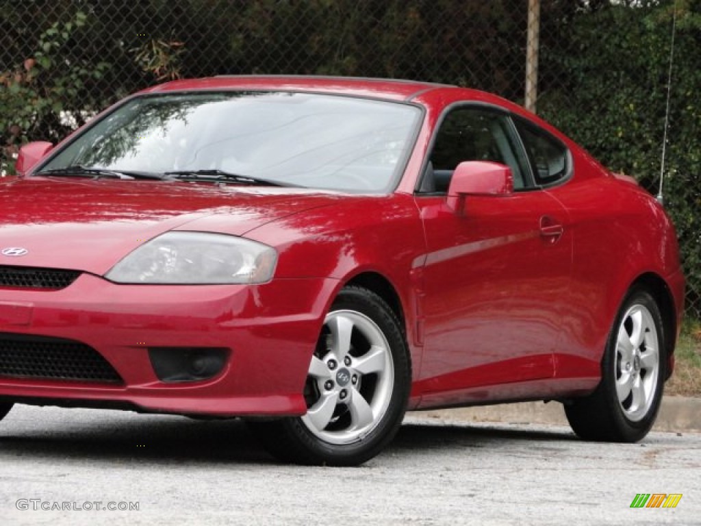 2005 Tiburon GS - Electric Red / Black photo #24