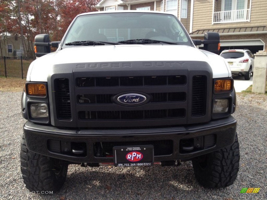 2009 F350 Super Duty XL Crew Cab 4x4 - Oxford White / Camel photo #7