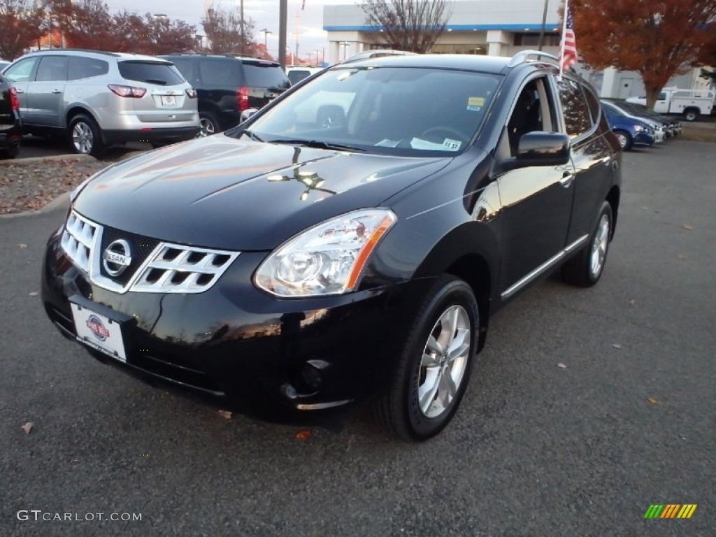 2012 Rogue SV AWD - Super Black / Black photo #1