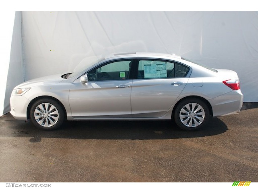 2014 Accord EX-L V6 Sedan - Alabaster Silver Metallic / Gray photo #4