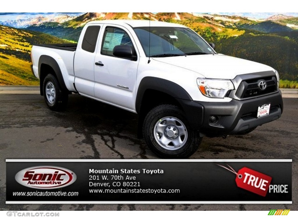 2014 Tacoma Access Cab 4x4 - Super White / Graphite photo #1