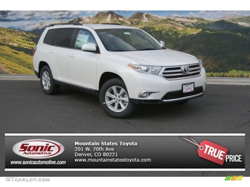 2013 Highlander V6 4WD - Blizzard White Pearl / Sand Beige photo #1