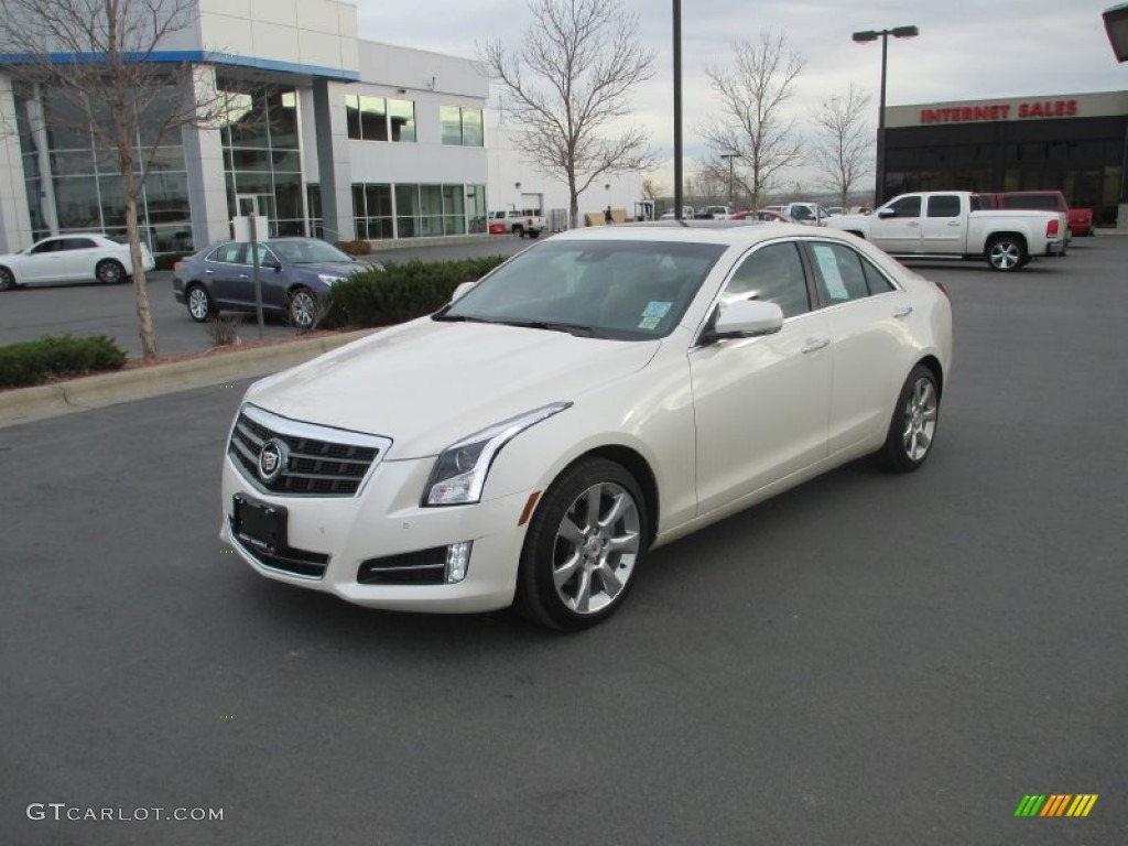 2013 ATS 3.6L Performance AWD - White Diamond Tricoat / Caramel/Jet Black Accents photo #2