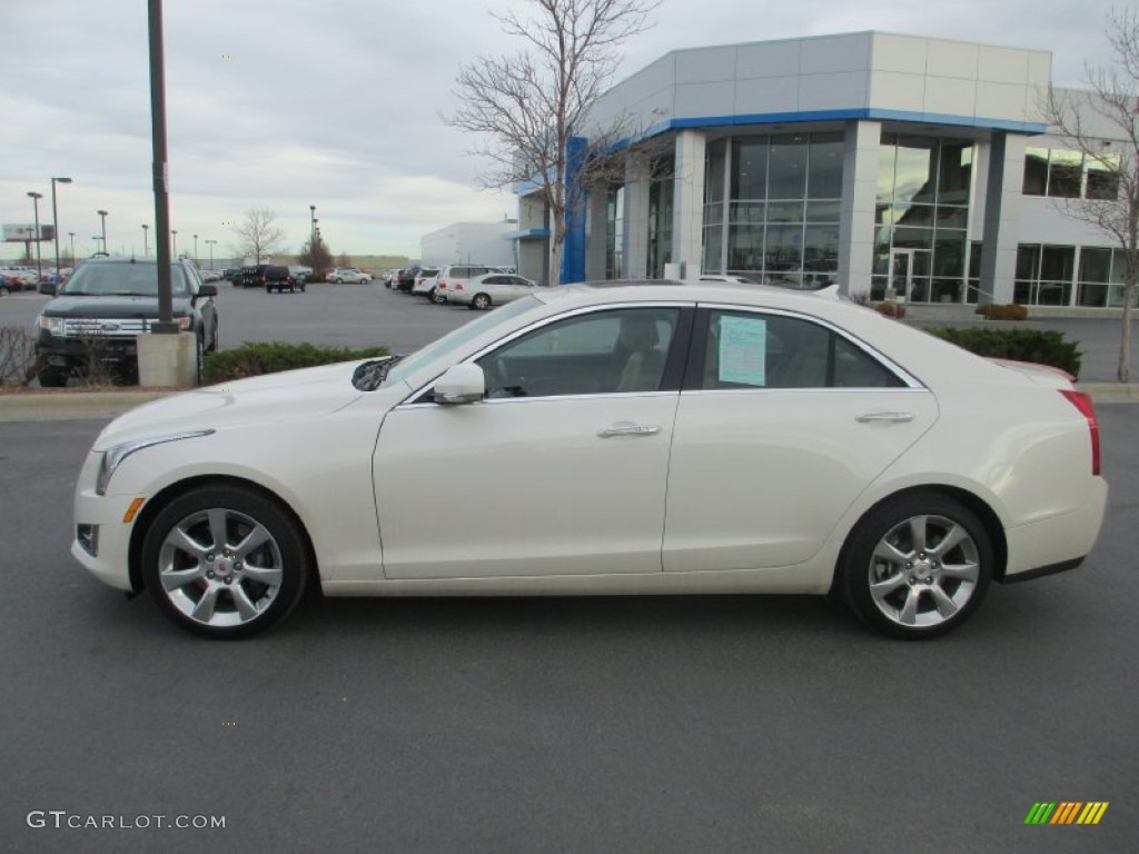 2013 ATS 3.6L Performance AWD - White Diamond Tricoat / Caramel/Jet Black Accents photo #3