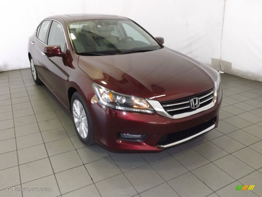 2014 Accord EX-L Sedan - Basque Red Pearl II / Ivory photo #1