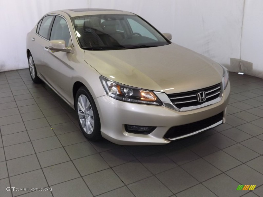 2014 Accord EX-L Sedan - Champagne Frost Pearl / Ivory photo #1