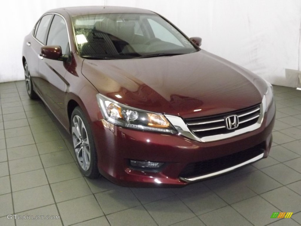 2014 Accord Sport Sedan - Basque Red Pearl II / Black photo #1
