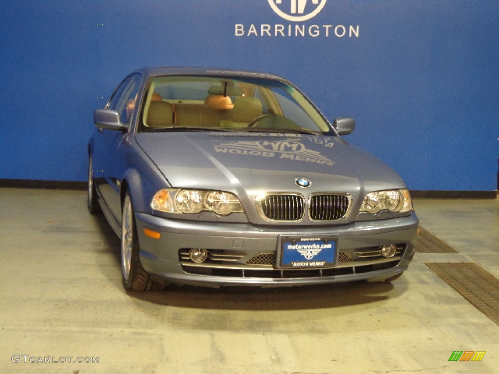 2003 3 Series 330i Coupe - Steel Blue Metallic / Sand photo #2