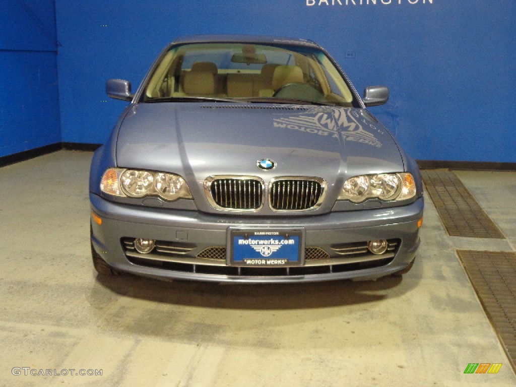 2003 3 Series 330i Coupe - Steel Blue Metallic / Sand photo #3