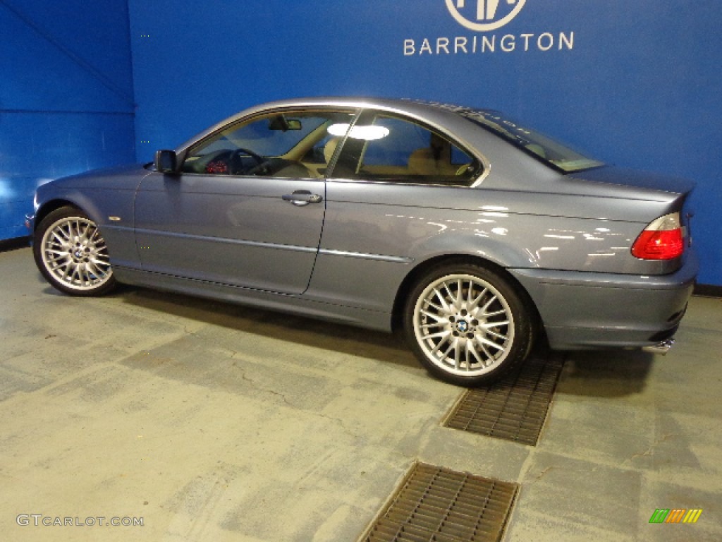 2003 3 Series 330i Coupe - Steel Blue Metallic / Sand photo #4