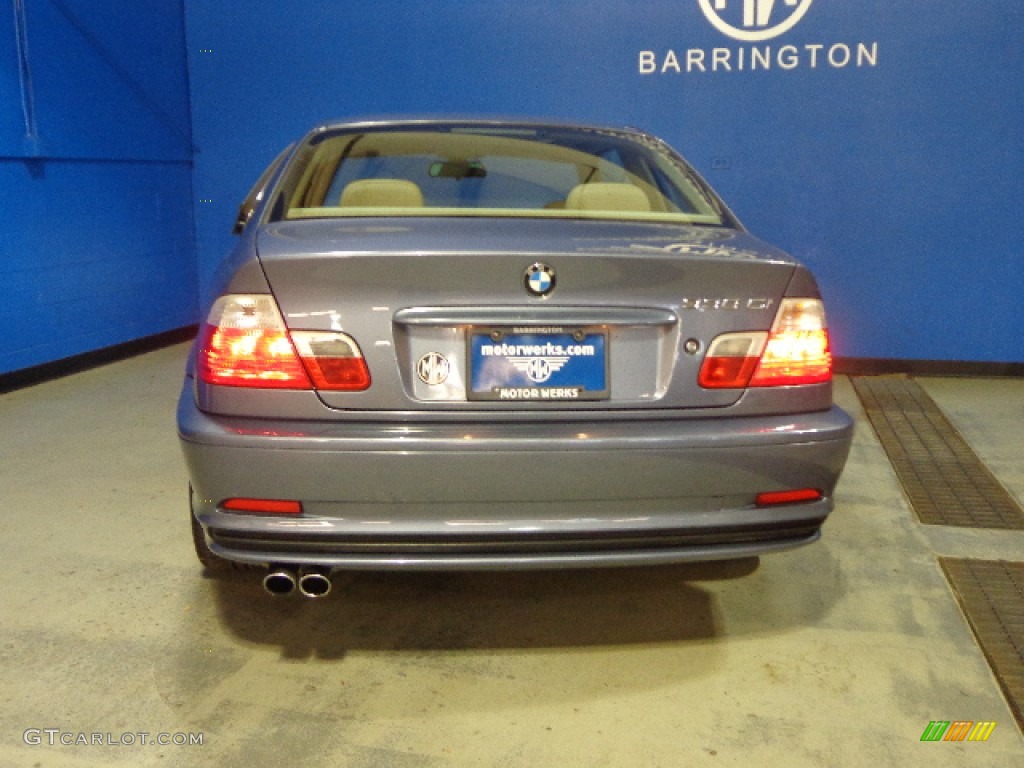 2003 3 Series 330i Coupe - Steel Blue Metallic / Sand photo #11