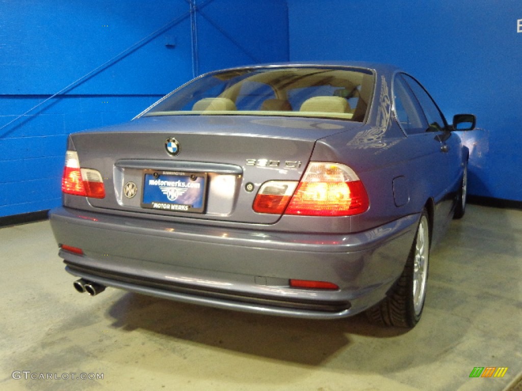 2003 3 Series 330i Coupe - Steel Blue Metallic / Sand photo #12