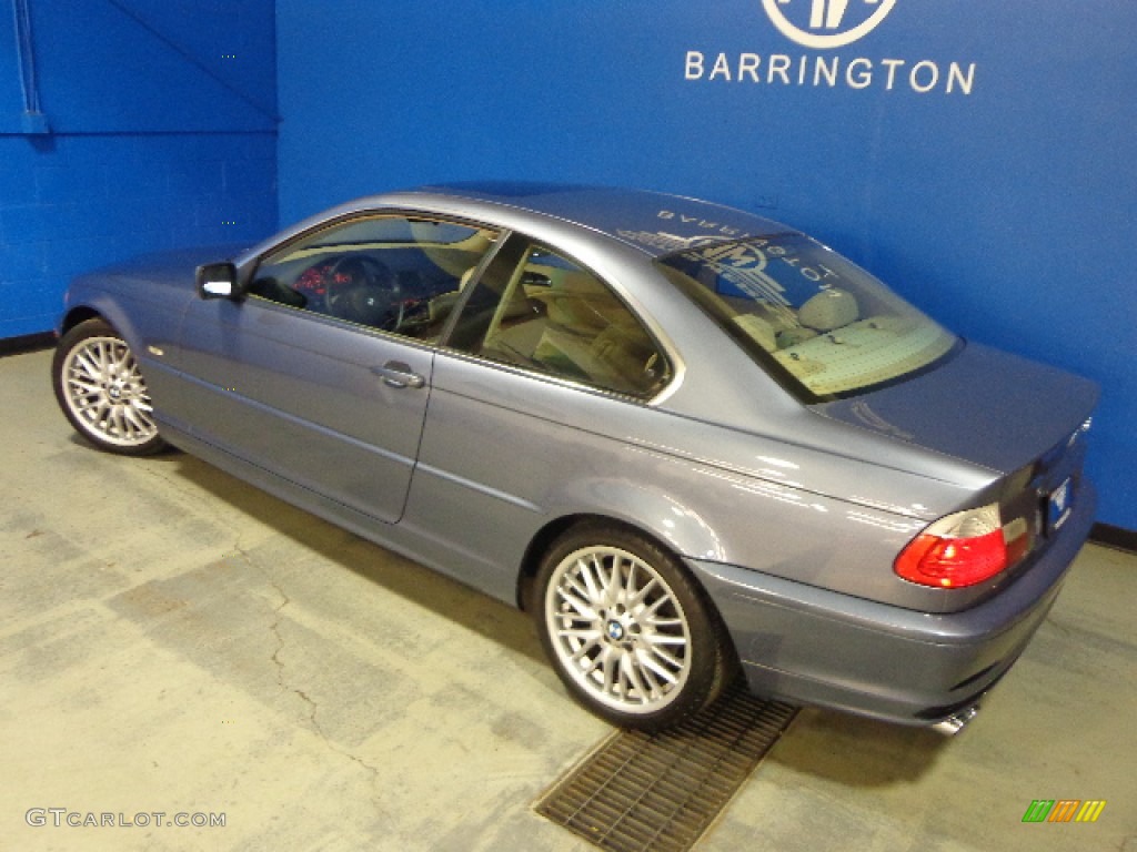 2003 3 Series 330i Coupe - Steel Blue Metallic / Sand photo #20